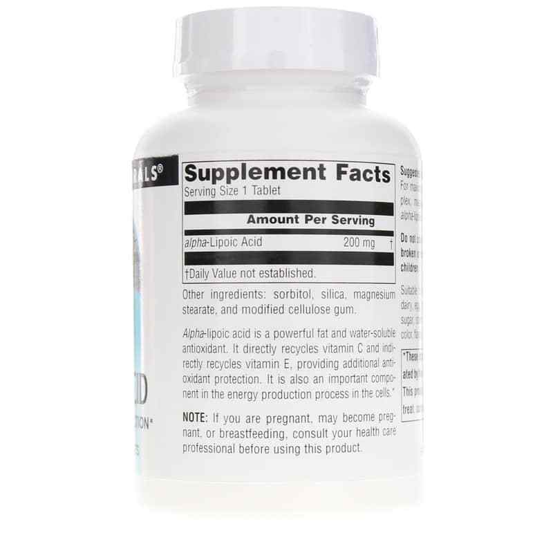 Alpha Lipoic Acid 200 Mg Antioxidant Protection, 120 Tablets, by Source Naturals, image #2