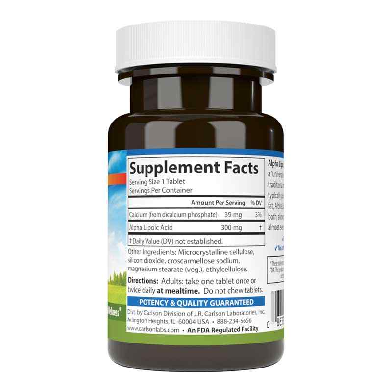 Alpha Lipoic Acid 300 Mg, 90 Tablets, by Carlson Labs, image #2