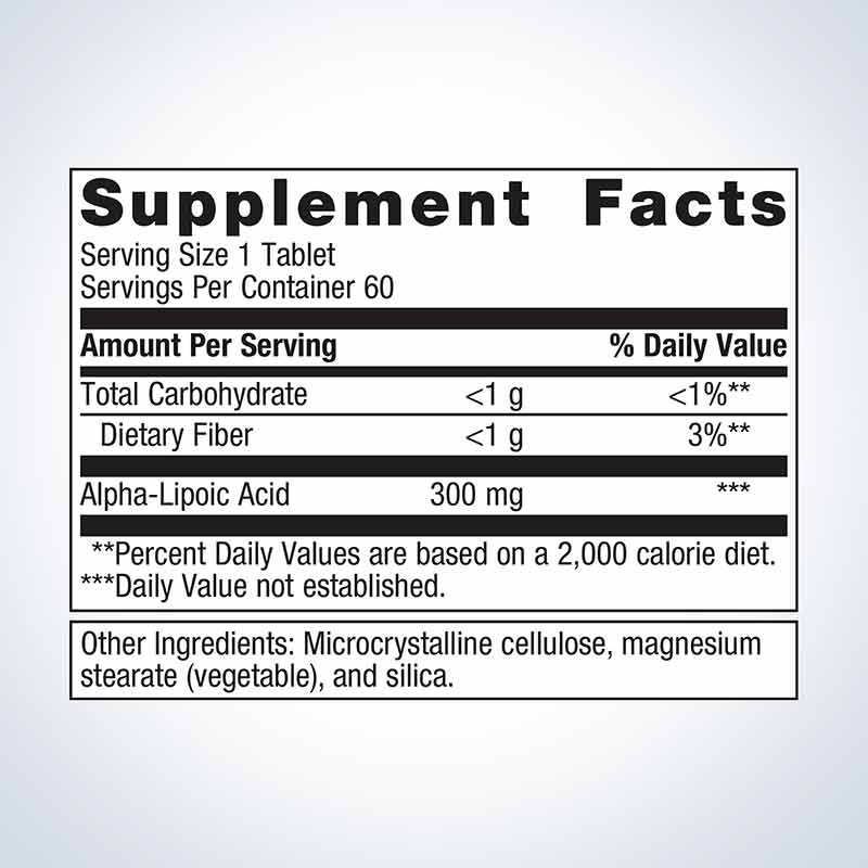 Alpha-Lipoic Acid 300 mg, 60 Tablets, by Metagenics, image #2