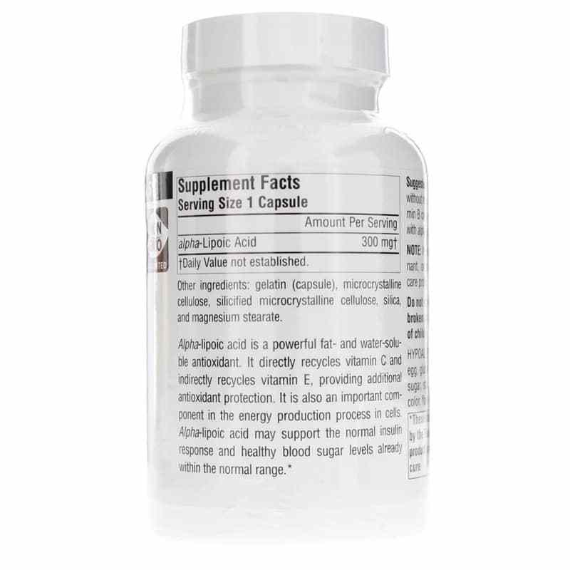 Alpha Lipoic Acid 300 Mg Antioxidant Protection, 120 Capsules, by Source Naturals, image #2