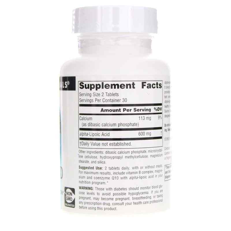 Alpha Lipoic Acid 300 Mg Timed Release Tablets, 60 Tablets, by Source Naturals, image #2