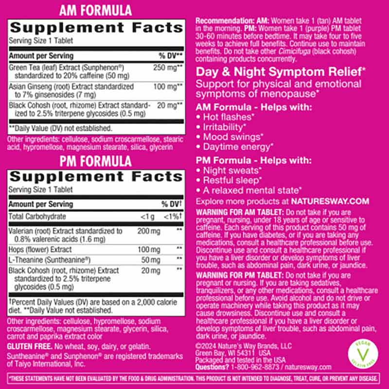 AM/PM Menopause Formula, by Natures Way, image #2