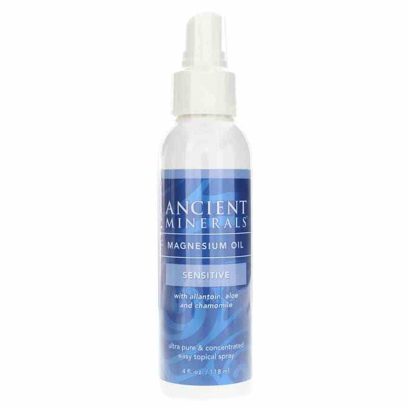 Ancient Minerals Magnesium Oil Sensitive Spray, 4 Oz, by Enviromedica