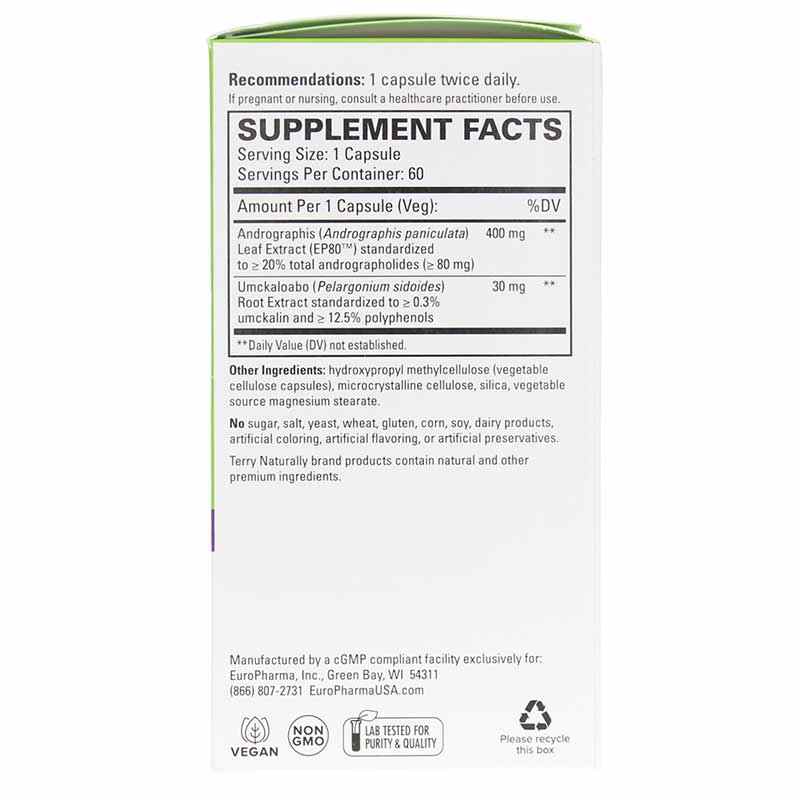 Andrographis EP80 with Umckaloabo, by Terry Naturally, image #2