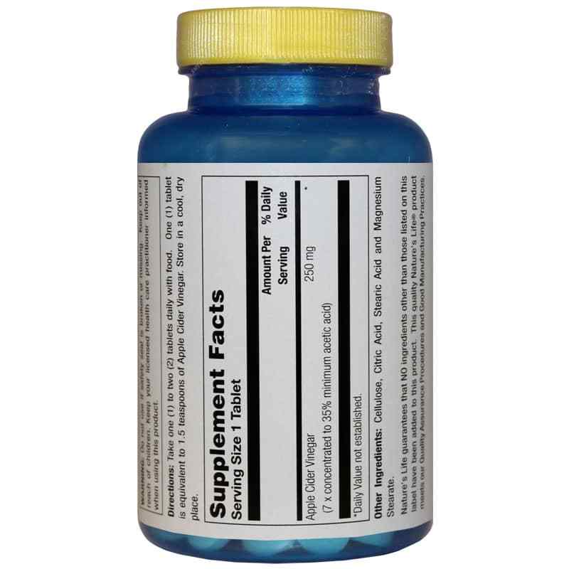 Apple Cider Vinegar 250 Mg Tablets, 250 Tablets, by Natures Life, image #2