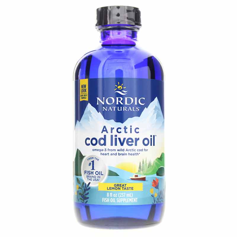 Arctic Cod Liver Oil, Lemon, 8 Oz, by Nordic Naturals