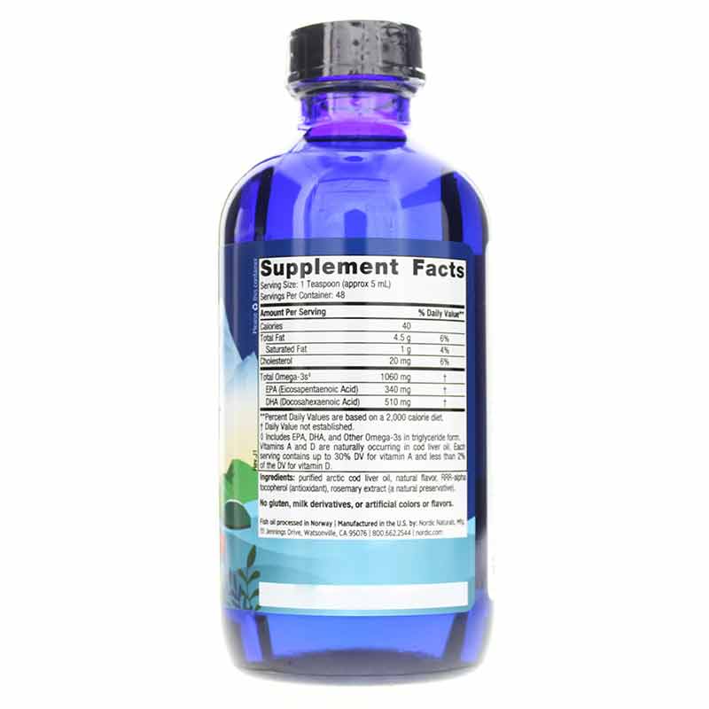 Arctic Cod Liver Oil, Lemon, 8 Oz, by Nordic Naturals, image #2