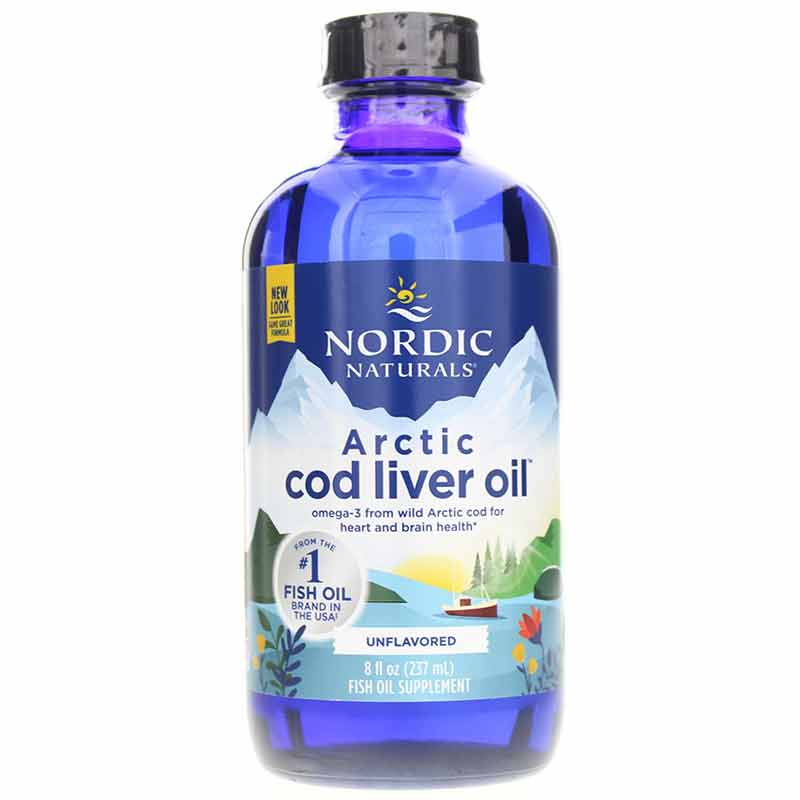 Arctic Cod Liver Oil, Plain, 8 Oz, by Nordic Naturals