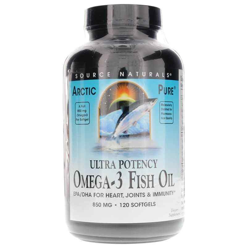 ArcticPure Omega-3 Fish Oil 850 Mg, 120 Softgels, by Source Naturals