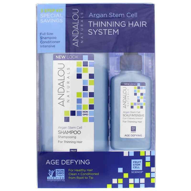Argan Stem Cell Thinning Hair System, Age Defying Formula, by Andalou Naturals