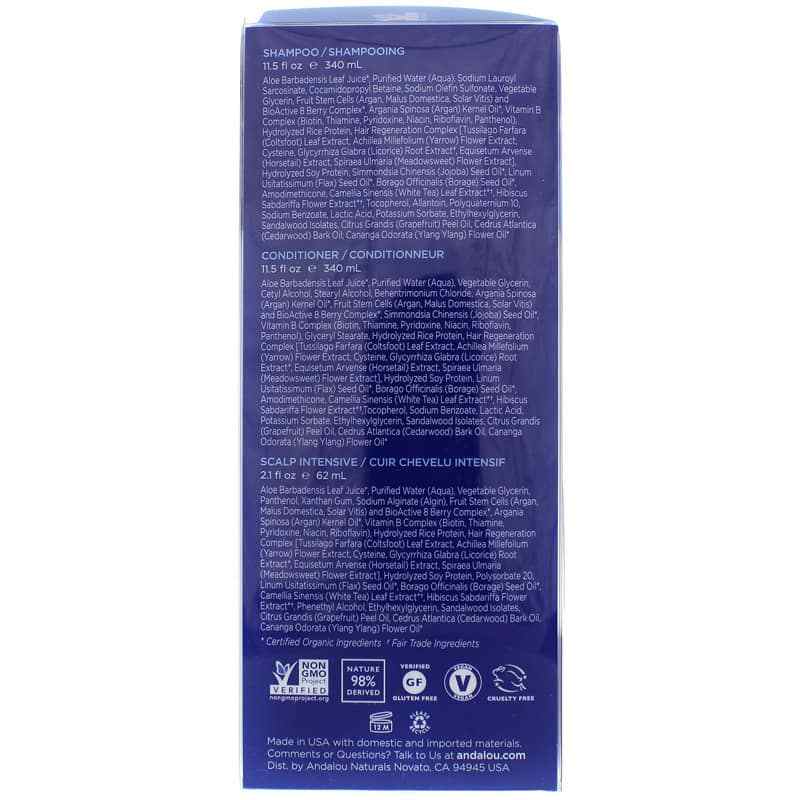 Argan Stem Cell Thinning Hair System, Age Defying Formula, by Andalou Naturals, image #4