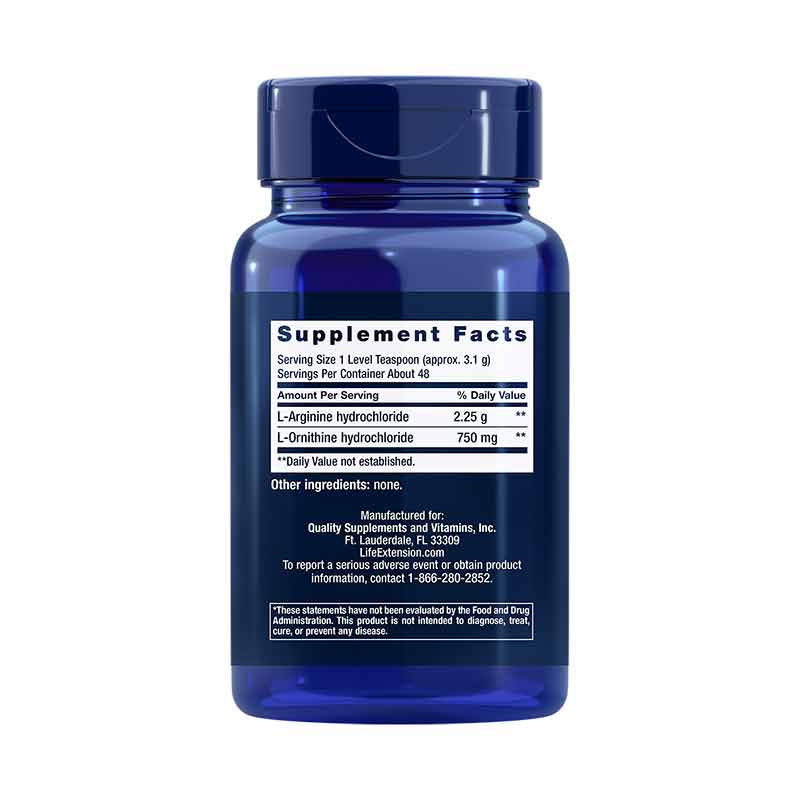 Arginine Ornithine Powder, by Life Extension, image #2