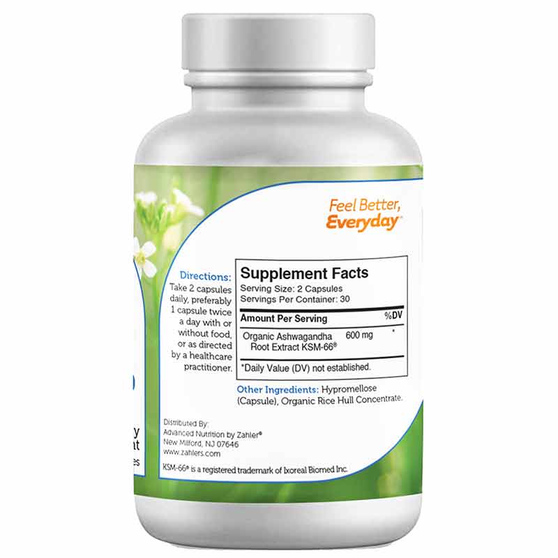 Ashwagandha 600, by Zahler, image #2