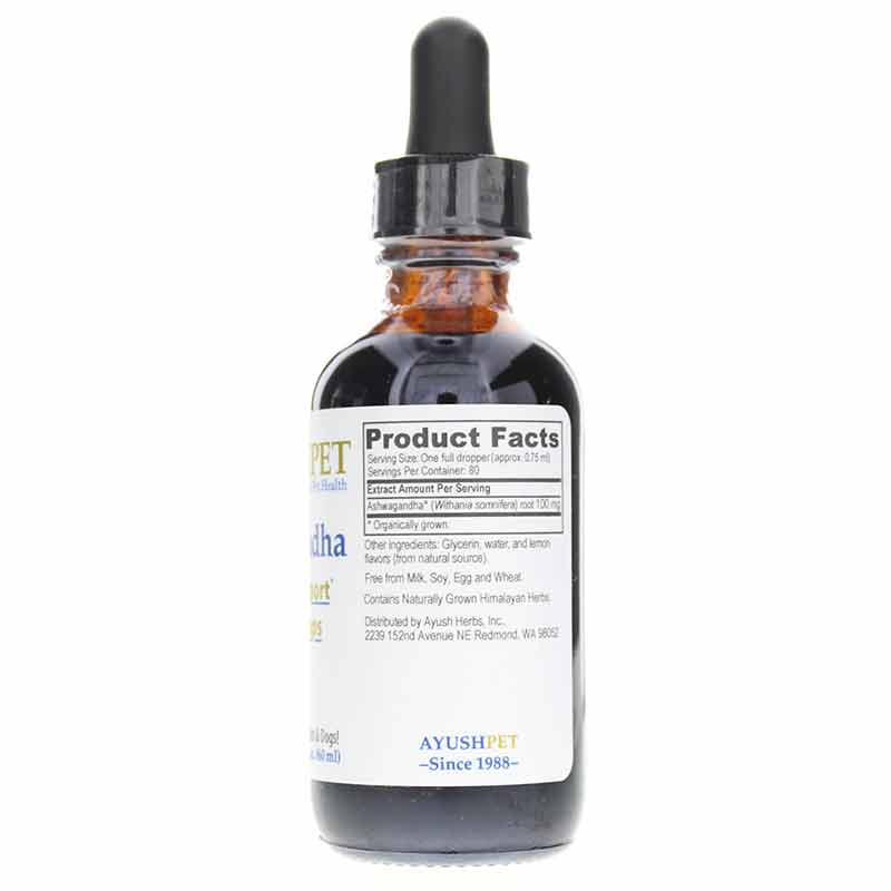 Ashwagandha Calming Support Drops for Cats & Dogs, Ayush Herbs ...