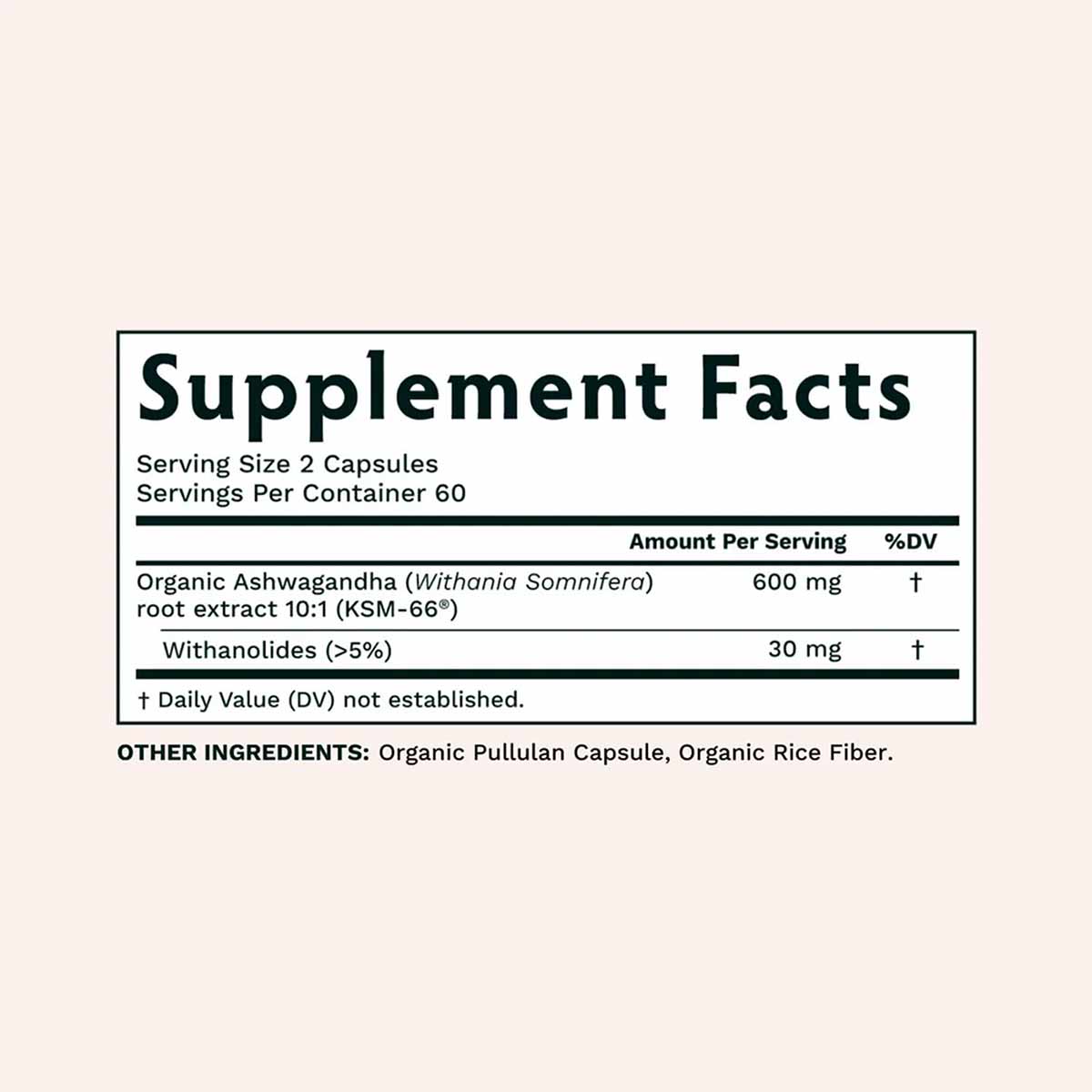 Ashwagandha KSM-66, by Tribe Organics