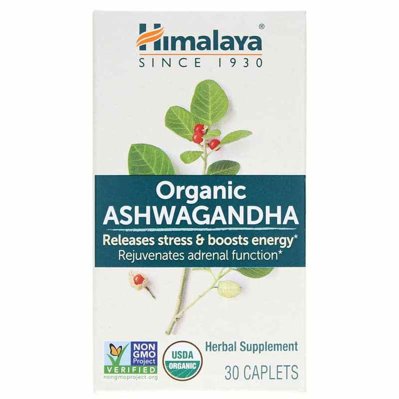 Ashwagandha Organic, 30 Caplets, by Himalaya