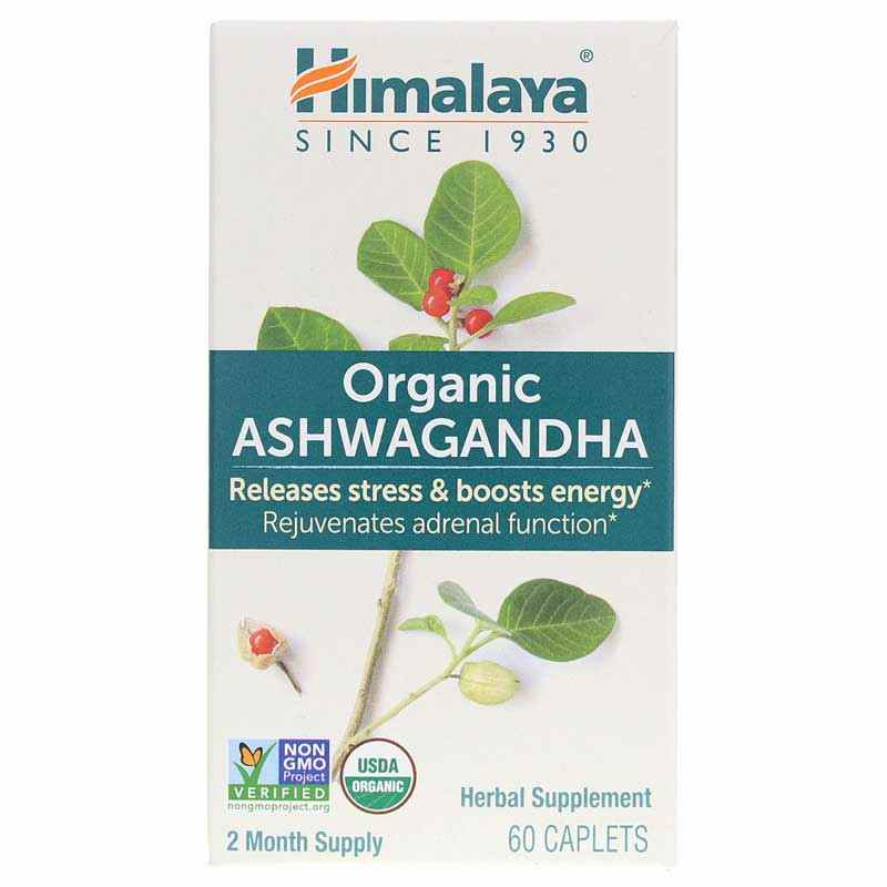 Ashwagandha Organic, 60 Caplets, by Himalaya