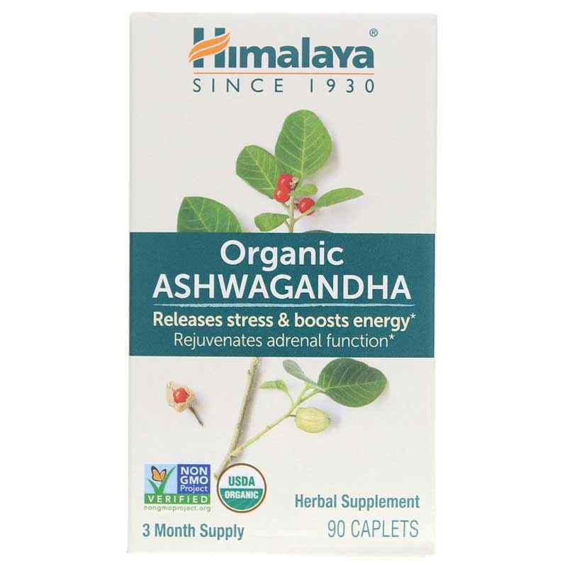 Ashwagandha Organic, 90 Caplets, by Himalaya
