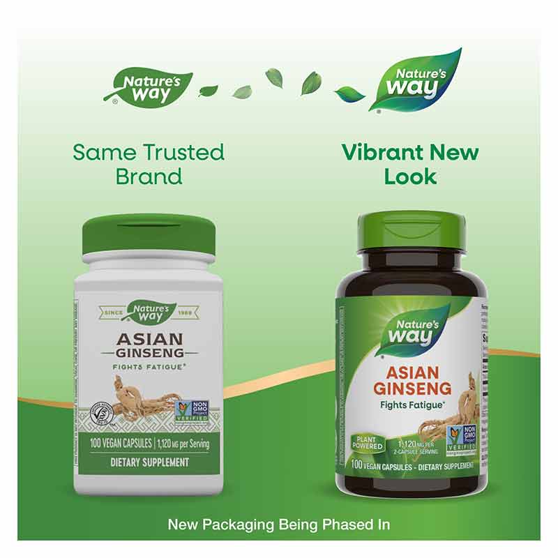 Asian Ginseng, 100 Vegan Capsules, by Natures Way, image #3