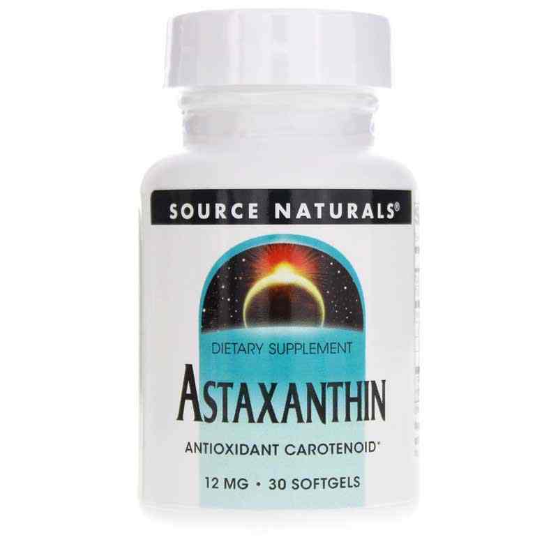 Astaxanthin 12 Mg, 30 Softgels, by Source Naturals