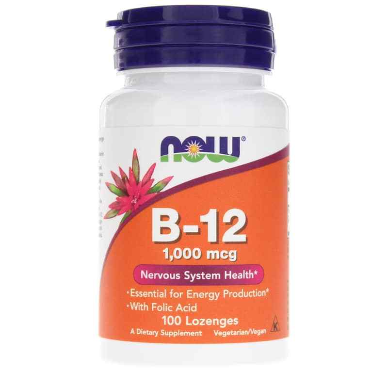 B-12 1000 Mcg, 100 Lozenges, by NOW Foods