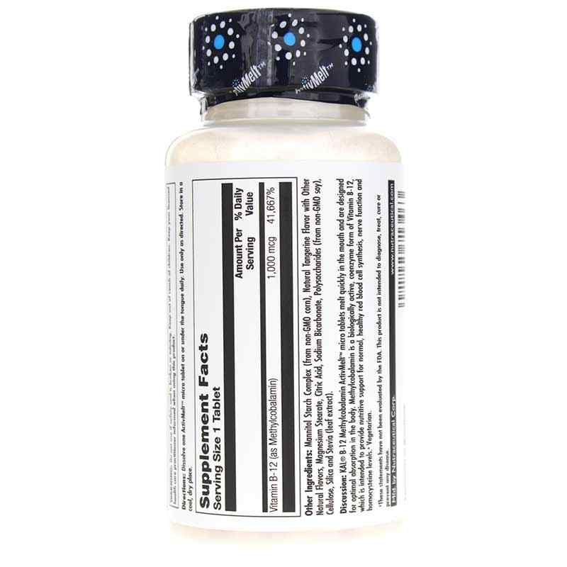 B-12 1000 Mcg as Methylcobalamin ActivMelt, Tangerine, by Kal, image #3