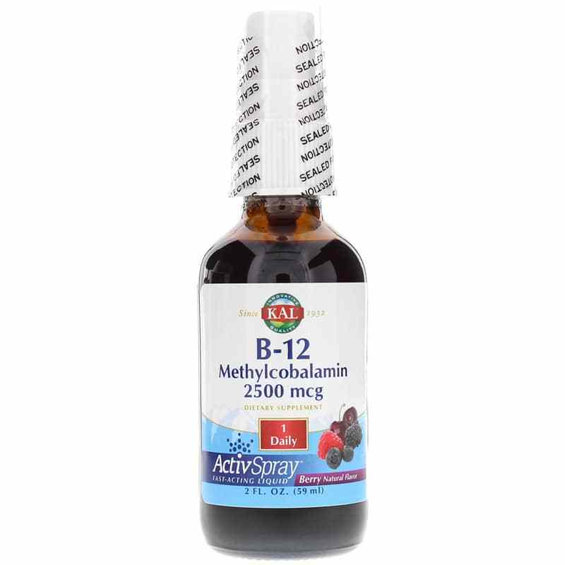 B-12 2500 Mcg as Methylcobalamin ActivSpray, Berry, by Kal