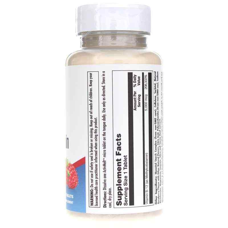 B-12 5000 Mcg as Methylcobalamin ActivMelt, Raspberry, by Kal, image #2
