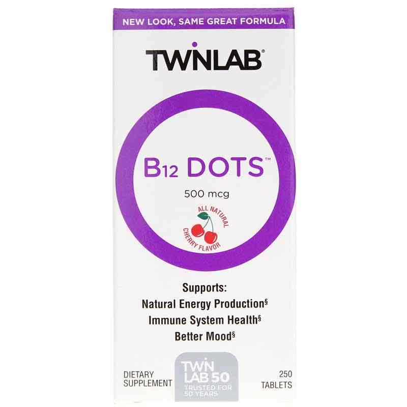 B-12 Dots 500 Mcg, by Twinlab