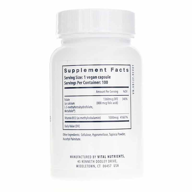 B-12/Methyl Folate, by Vital Nutrients, image #2
