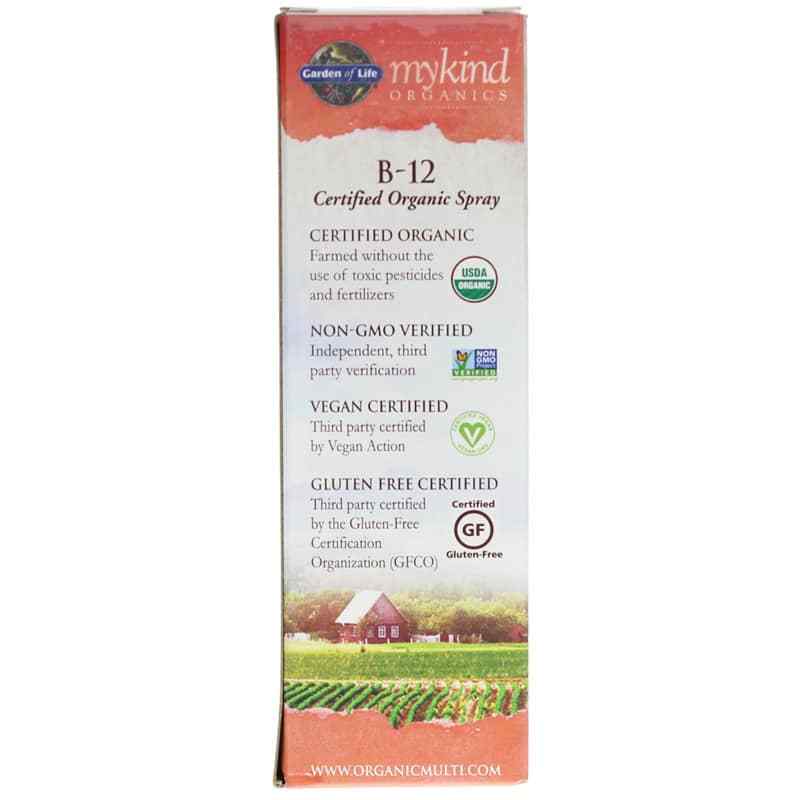 B-12 Spray Raspberry, by Garden of Life mykind Organics, image #3