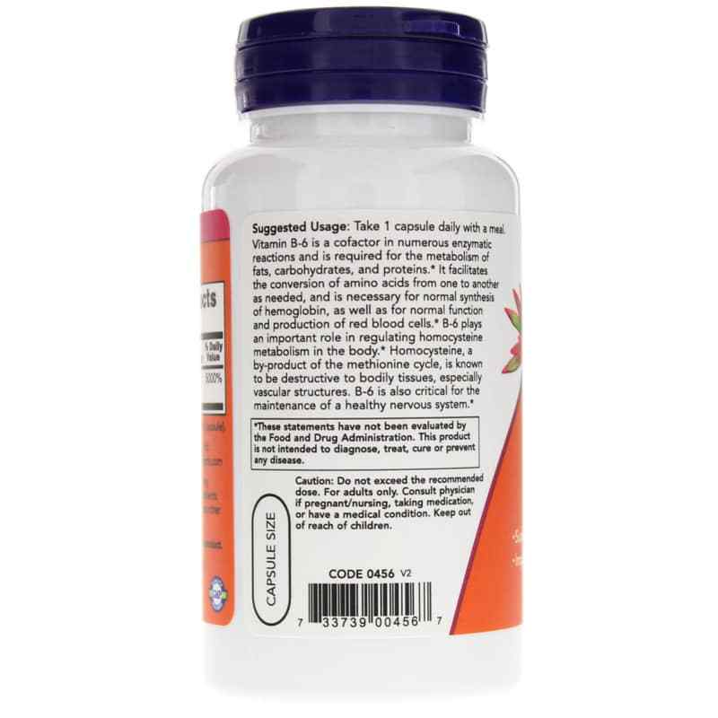 B-6 100 Mg, by NOW Foods, image #3