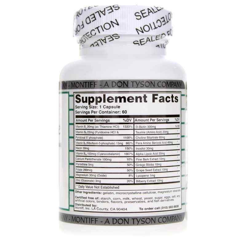 B-Complete B-Complex & Antioxidant Formula, 60 Capsules, by Montiff, image #2