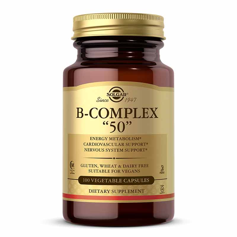 B-Complex 50, 100 Veg Capsules, by Solgar