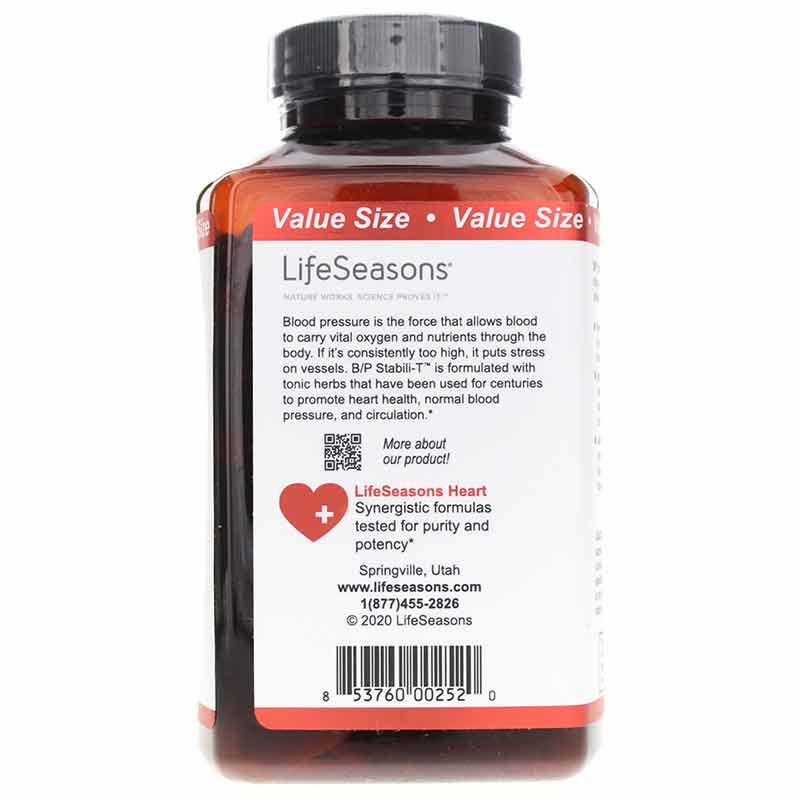 B/P Stabili-T, 240 Veg Capsules, by LifeSeasons, image #3