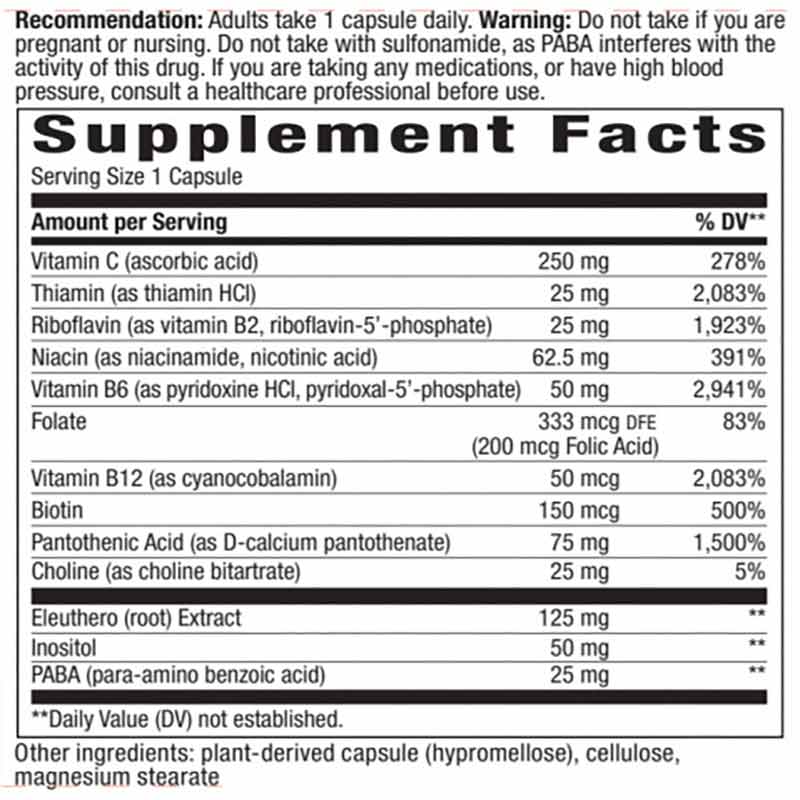B-Stress Formula, 100 Vegan Capsules, by Natures Way, image #2
