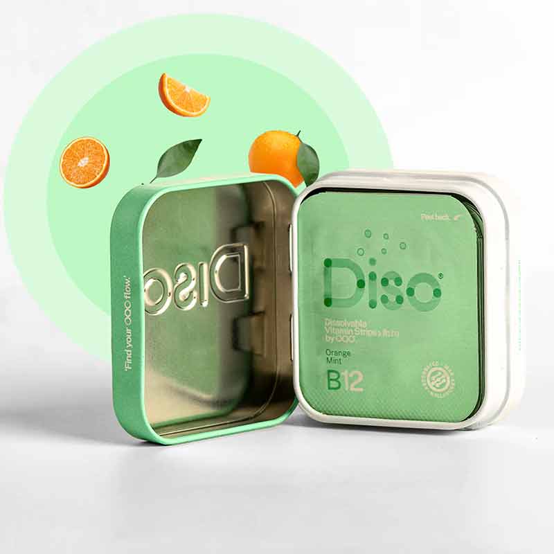 B12 Supplement, Orange Mint, 30 Strips, by Diso, image #2