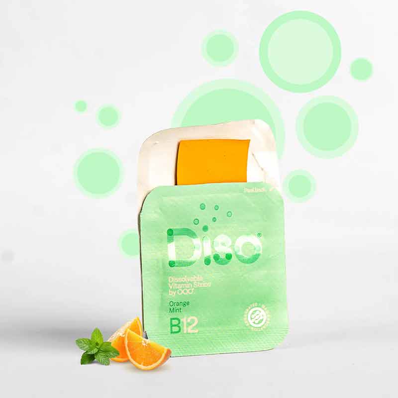 B12 Supplement, Orange Mint, 30 Strips, by Diso, image #4