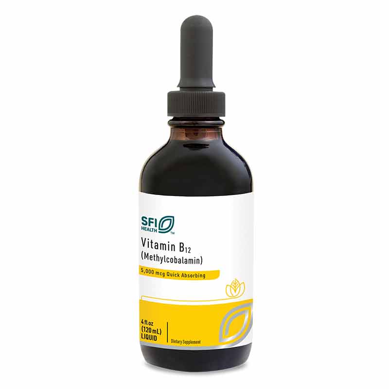 B12 Liquid Methylcobalamin 5000 Mcg, 4 Oz, by SFI Health