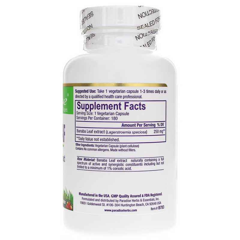 Banaba Leaf, 180 Veg Capsules, by Paradise Herbs, image #2