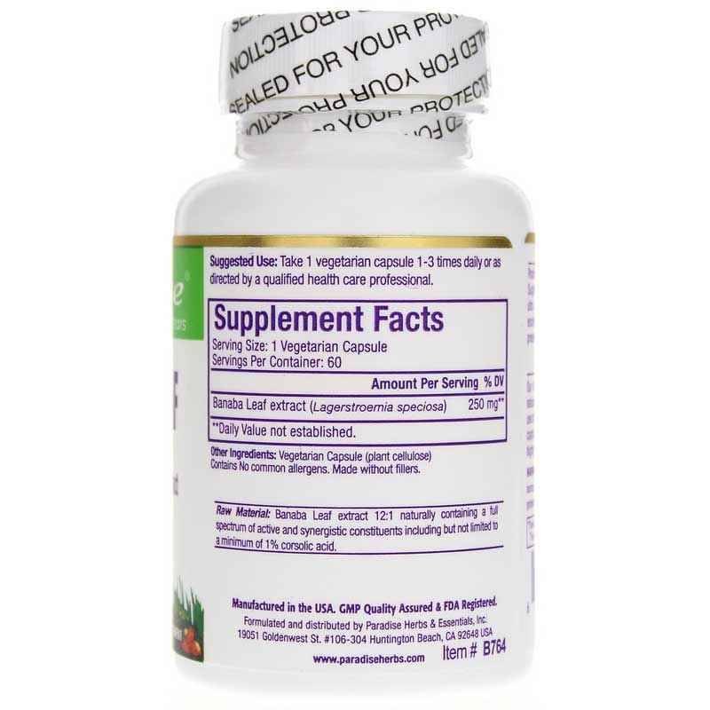 Banaba Leaf, 60 Veg Capsules, by Paradise Herbs, image #2