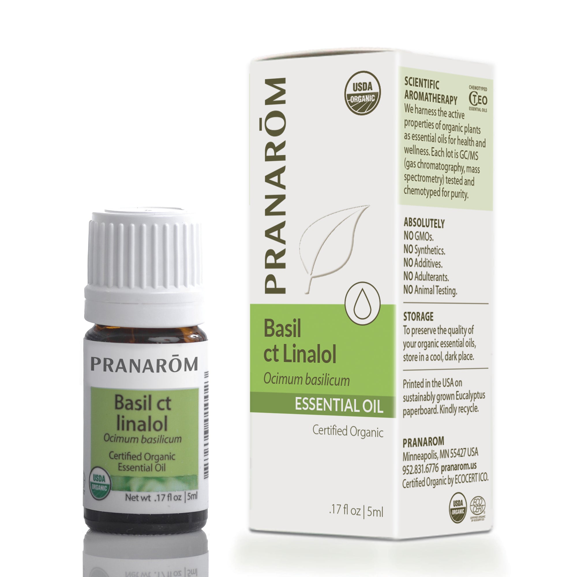 Basil ct Linalol Essential Oil, .17 Oz, by Pranarom