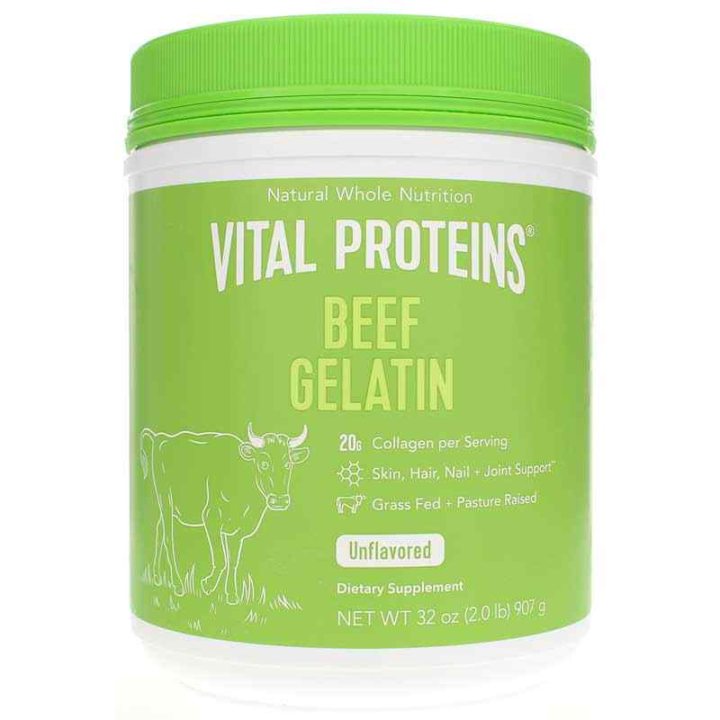 Beef Gelatin Powder Unflavored, 32 Oz, by Vital Proteins