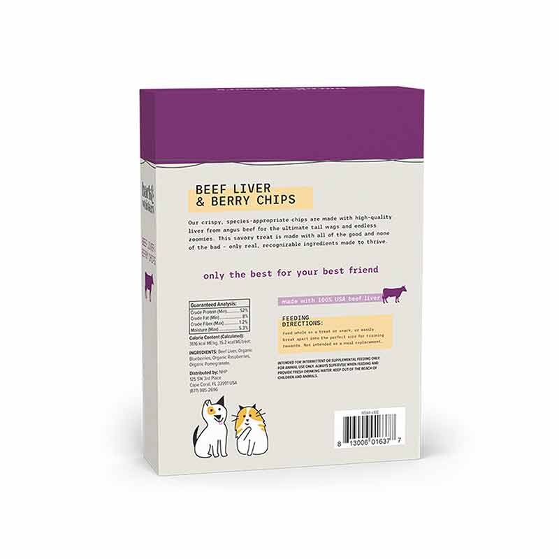 Beef Liver & Berry Chips for Dogs & Cats, by Bark & Whiskers, image #2