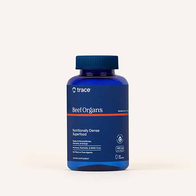 Beef Organs (Grass-Fed) 500 Mg, 180 Capsules, by Trace Minerals Research