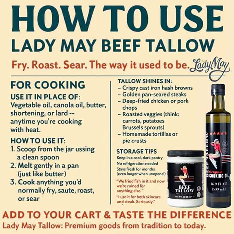 Beef Tallow, 22 Oz, by Lady May Tallow, image #2