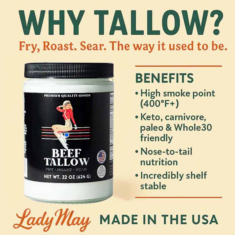 Beef Tallow, 22 Oz, by Lady May Tallow, image #3
