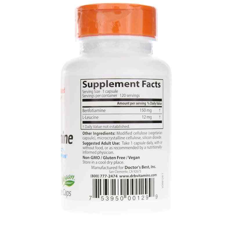 Benfotiamine 150 Mg, 120 Veg Capsules, by Doctors Best, image #2