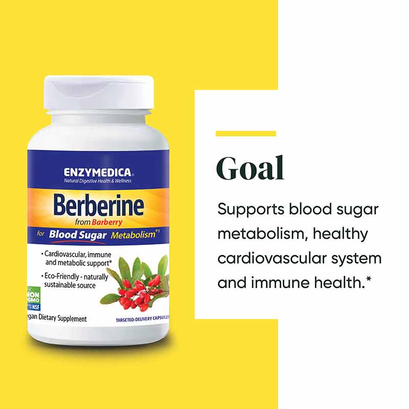 Berberine from Barberry, 120 Capsules, by Enzymedica, image #3