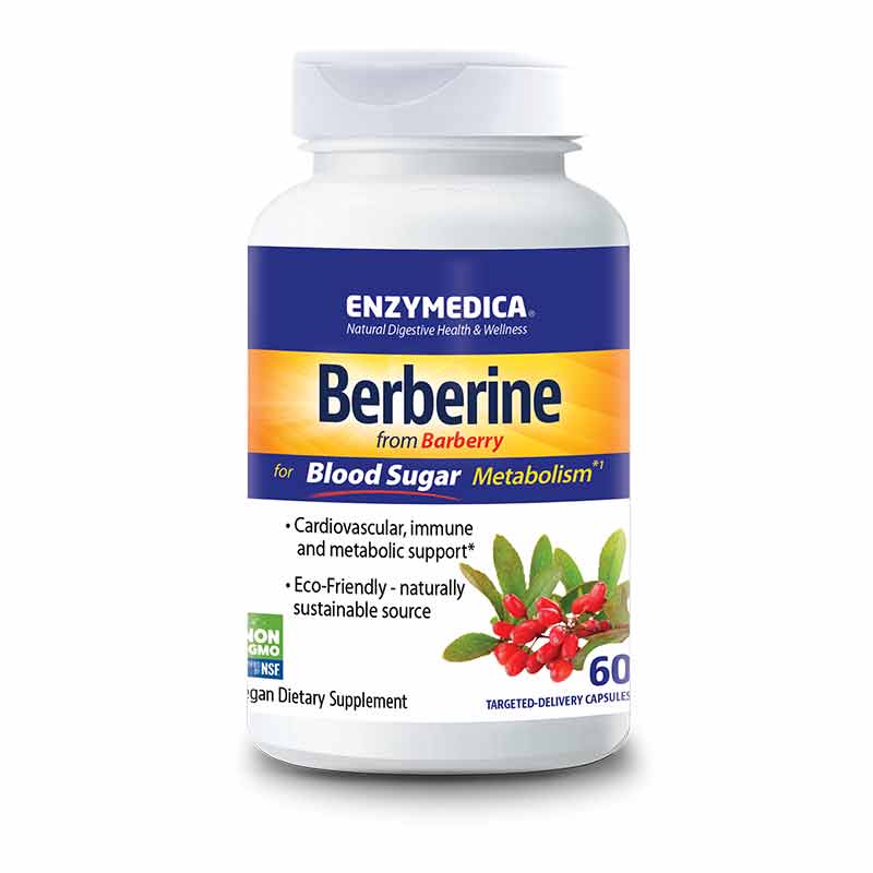 Berberine from Barberry, 60 Capsules, by Enzymedica